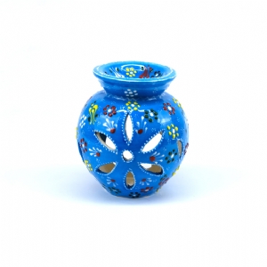 Çini Desenli Buhurdanlık - Cennet Mavisi