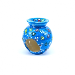 Çini Desenli Buhurdanlık - Cennet Mavisi