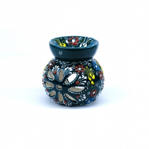 Lotus Çiçeği Çini Buhurdanlık - Gece Ormanı