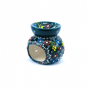 Lotus Çiçeği Çini Buhurdanlık - Gece Ormanı