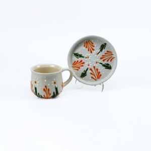 Çiçek Desenli Seramik Fincan