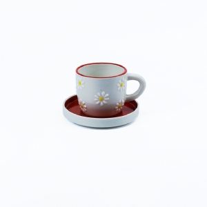 Beyaz Papatya Kahve Fincanı